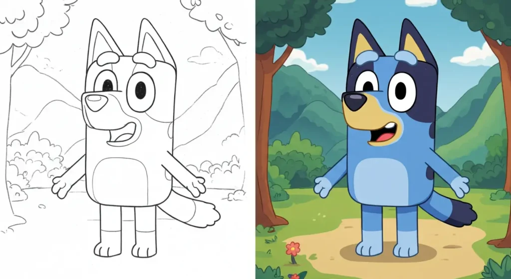 Free Printable Bluey Coloring Pages