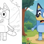 Free Printable Bluey Coloring Pages