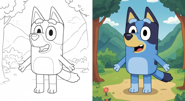 Free Printable Bluey Coloring Pages